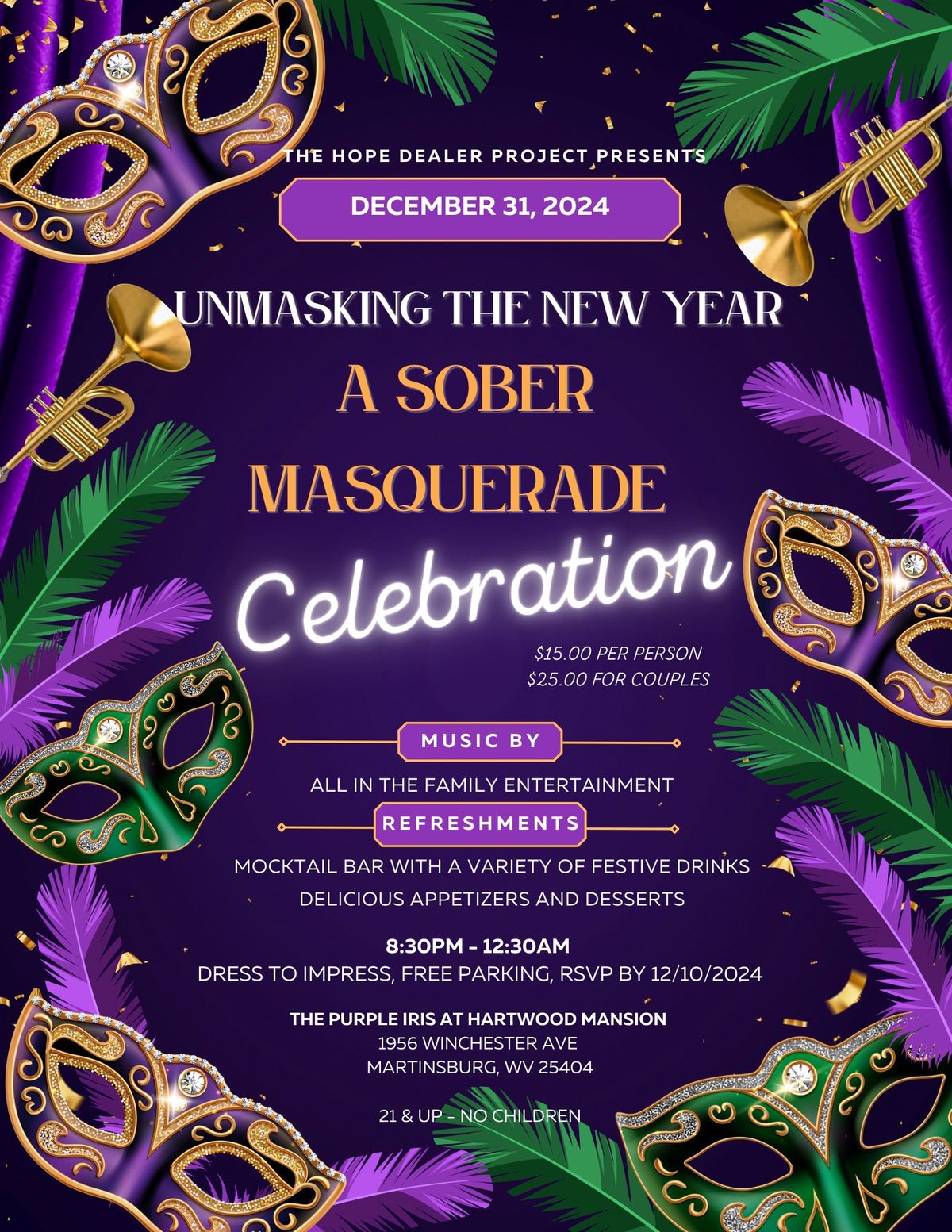 Unmasking the New Year: A Sober Masquerade Celebration