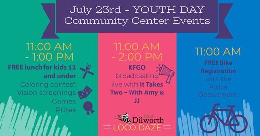 Community Center Events Friday July 23 Day Events Community Center Dilworth Mn 23 July 21