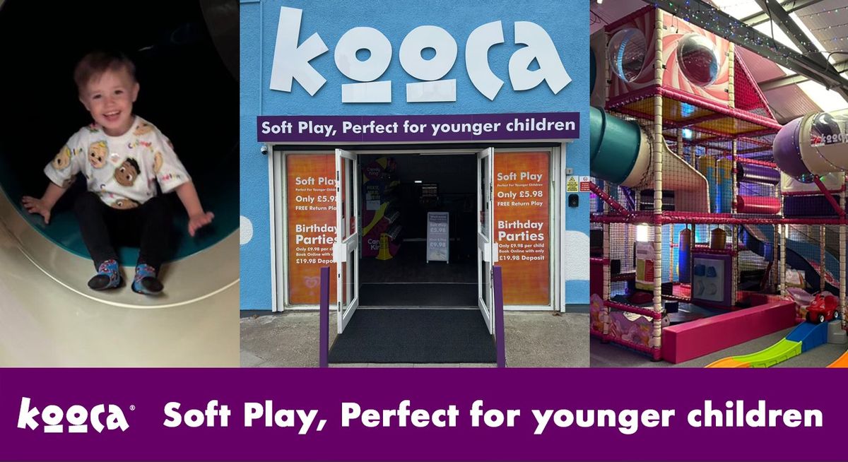 Play all day, everyday at Kooca.  Soft Play, Perfect for younger children