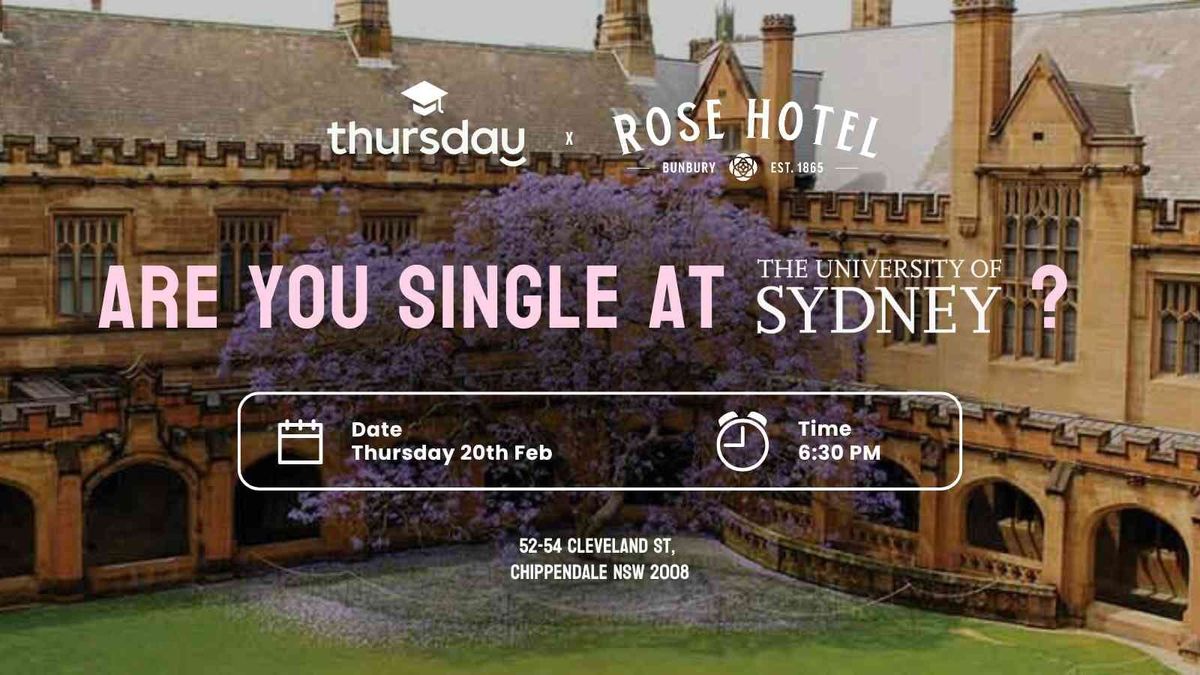 \ud83c\udf93 Uni Thursdays | USYD | The Rose Hotel