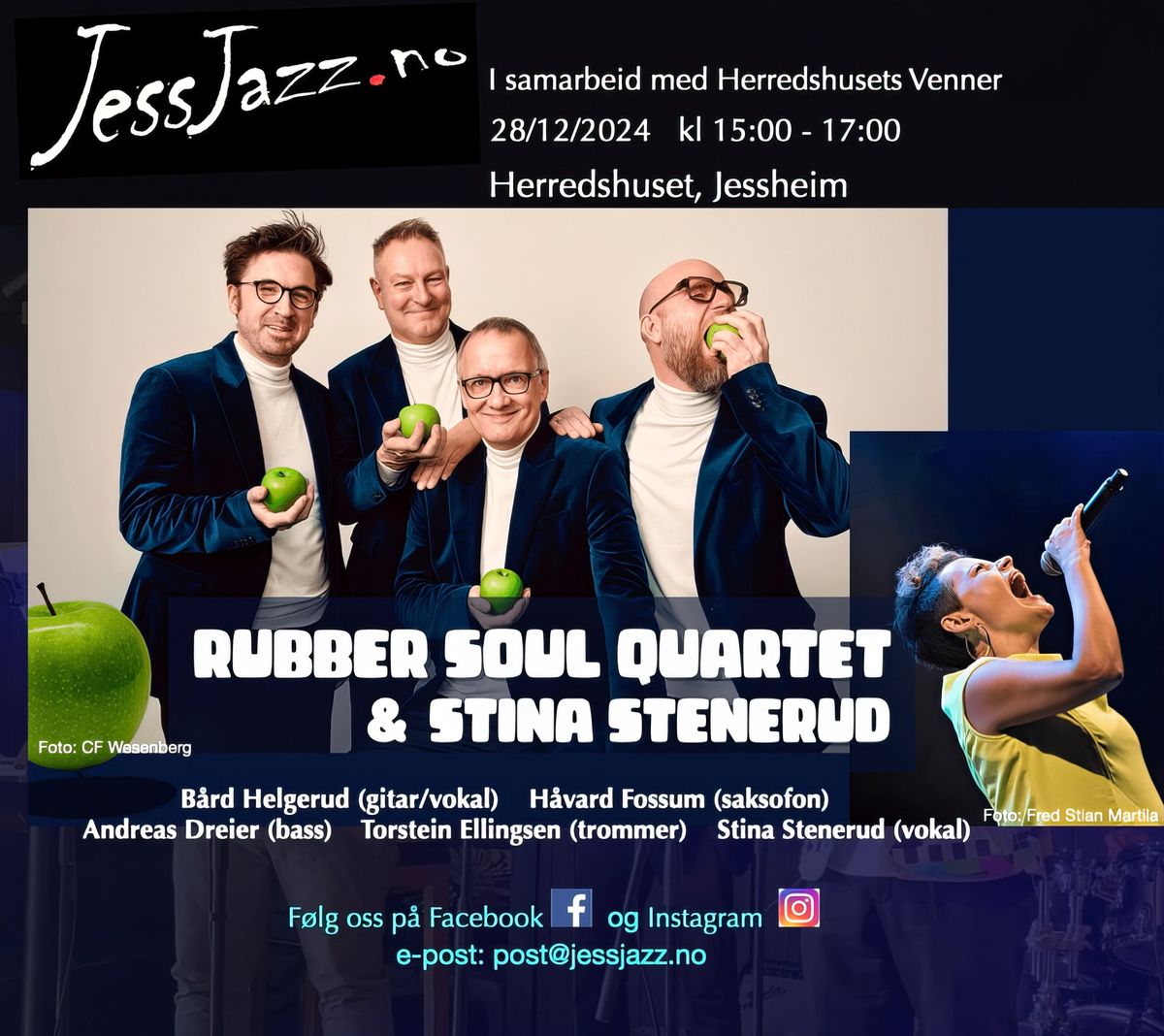 Romjulsjazz med Rubber Soul Quartet & Stina Stenerud - "The Beatles som souljazz"