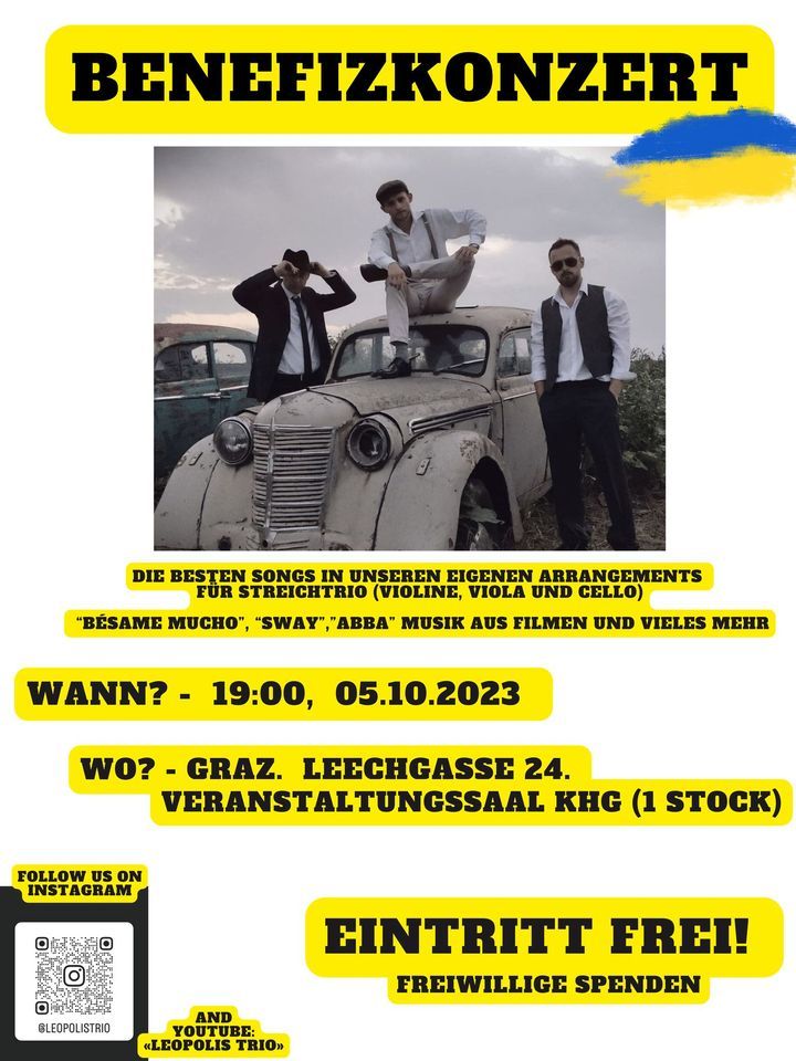 Leopolis Trio - Benefizkonzert in Graz! EINTRITT FREI