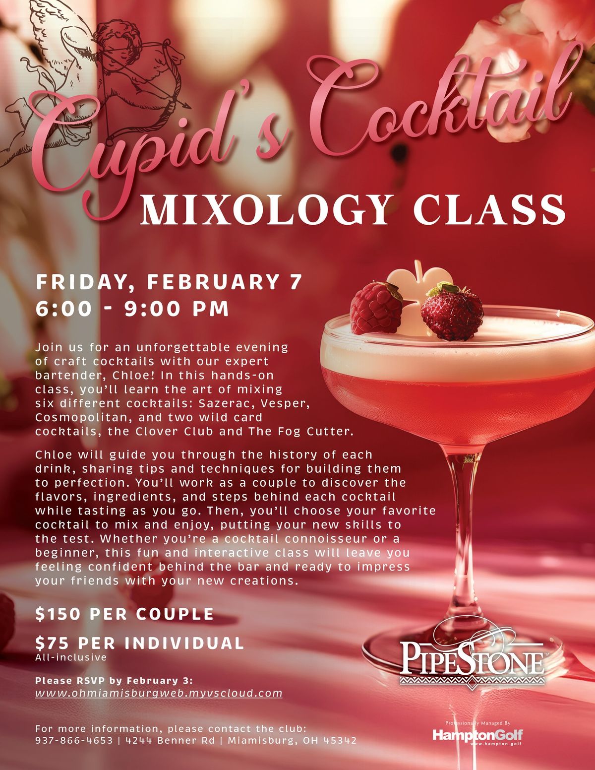 Cupid's Cocktail Mixology Class 