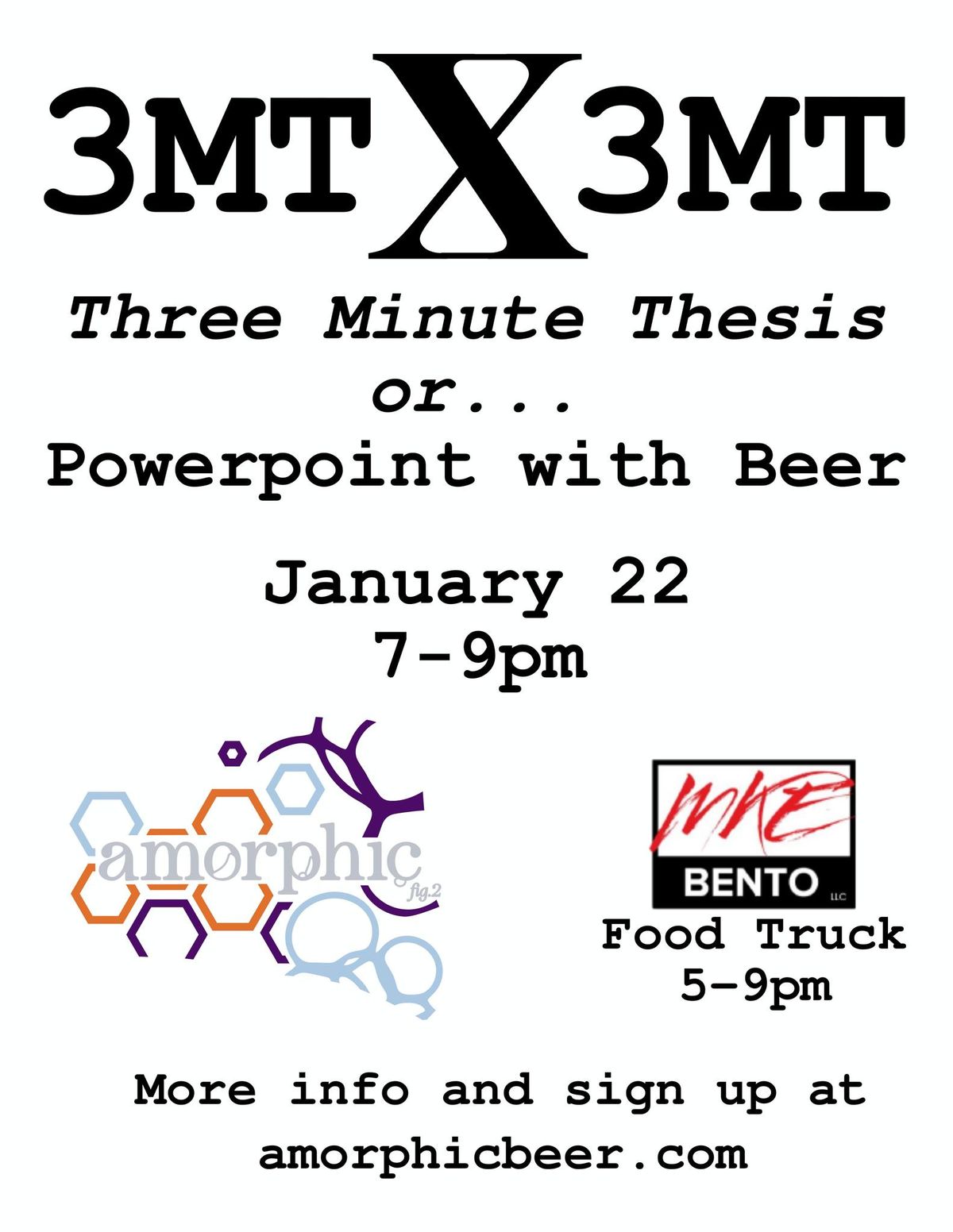 Amorphic Beer Three Minute Thesis X