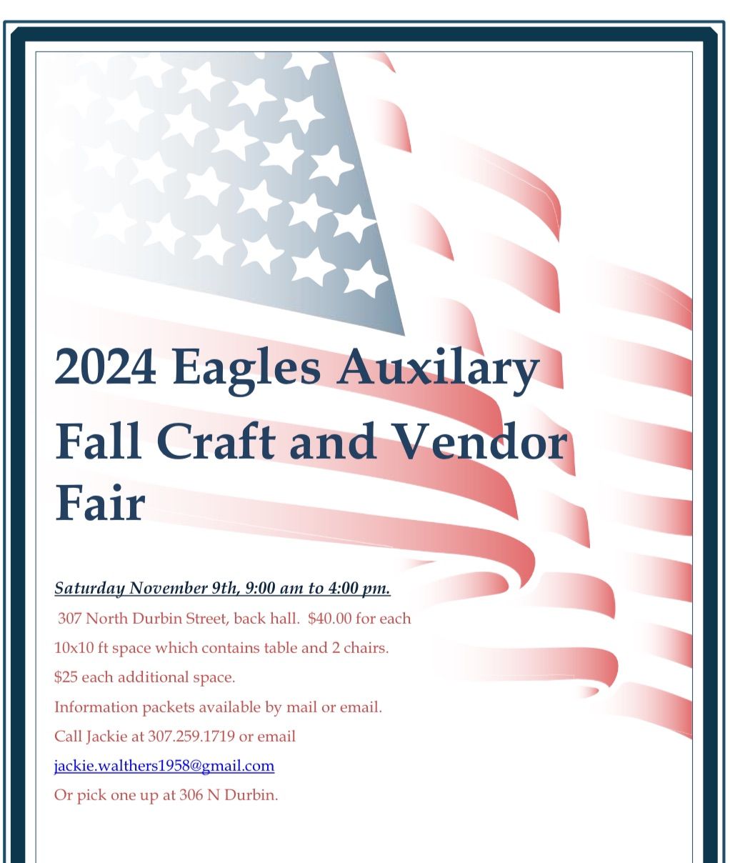 Eagles Auxiliary Fall Craft & Vendor Fair 2024