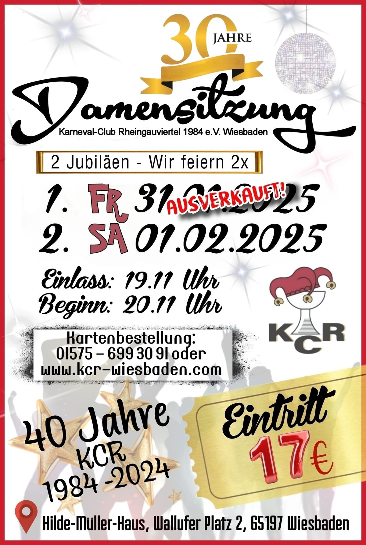 2. Sitzung - 30 Jahre Damensitzung des Karneval-Club Rheingauviertel 1984 e.V. Wiesbaden 