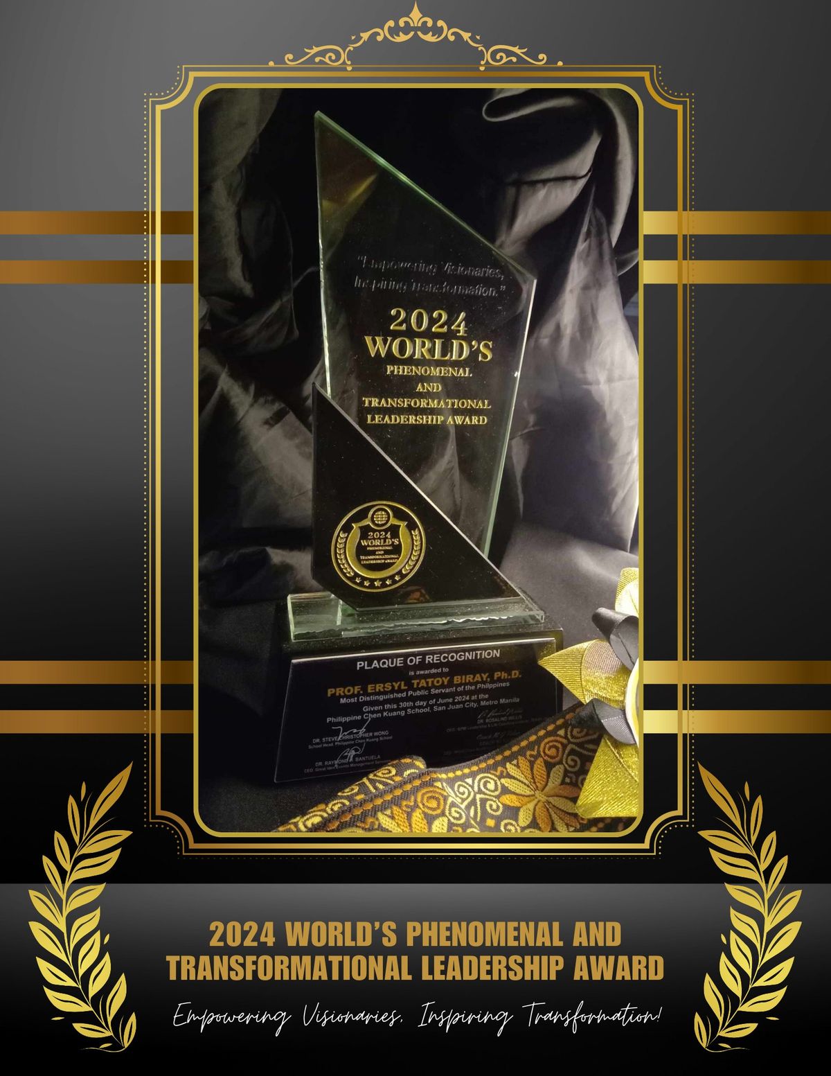 2024 World's Phenomenal and Transformational Leadership Award 