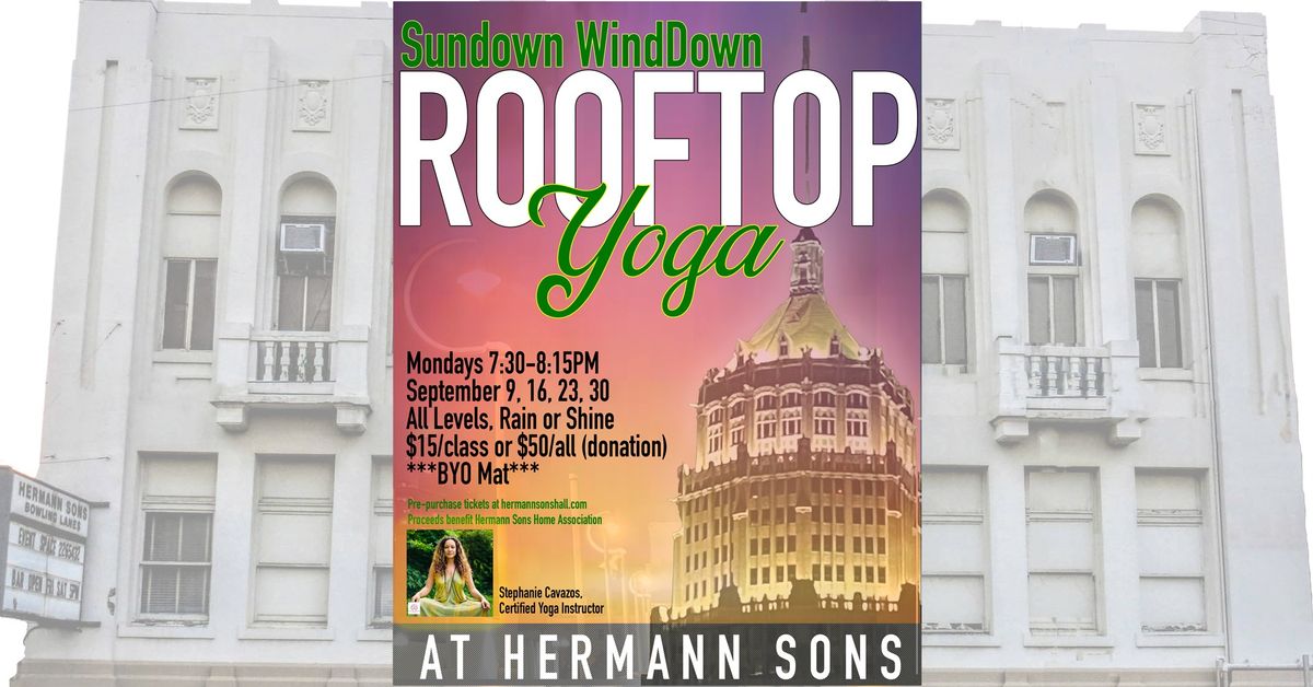 Sundown Rooftop Yoga at Hermann Sons