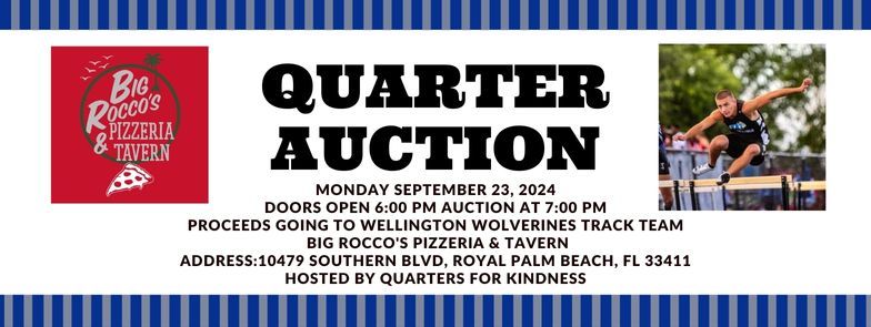 Quarter Auction proceeds going to Wellington Wolverines Track team