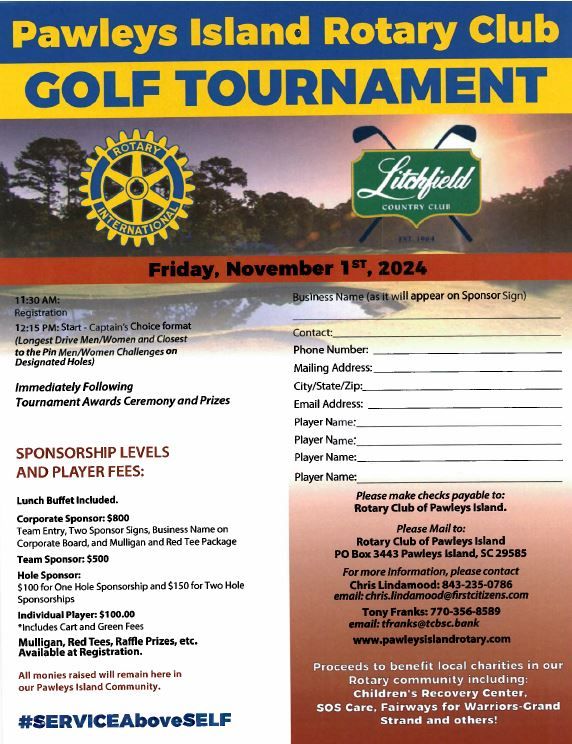 Pawleys Island Rotary Club Charity Golf Tournament