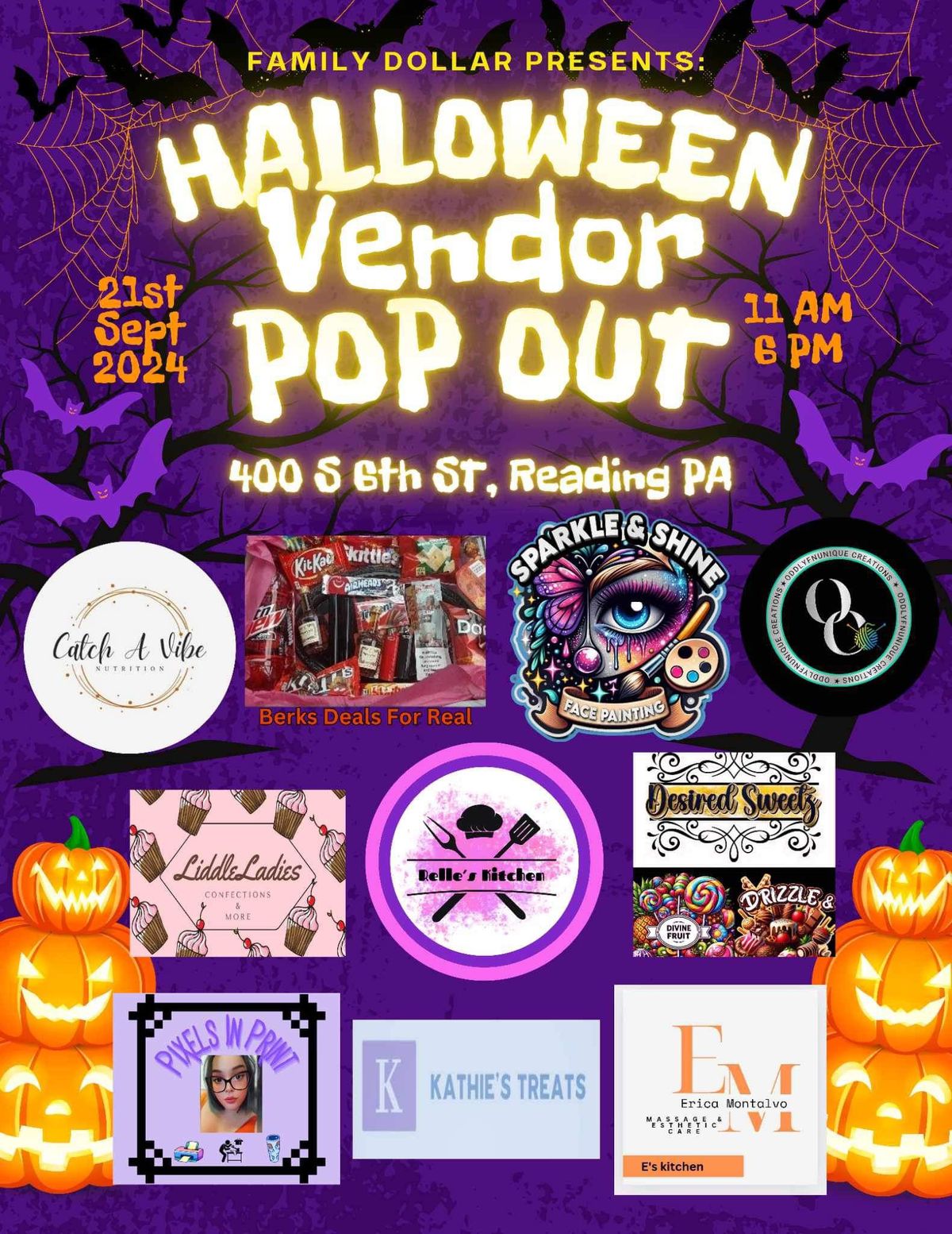 Halloween Vendor pop out 