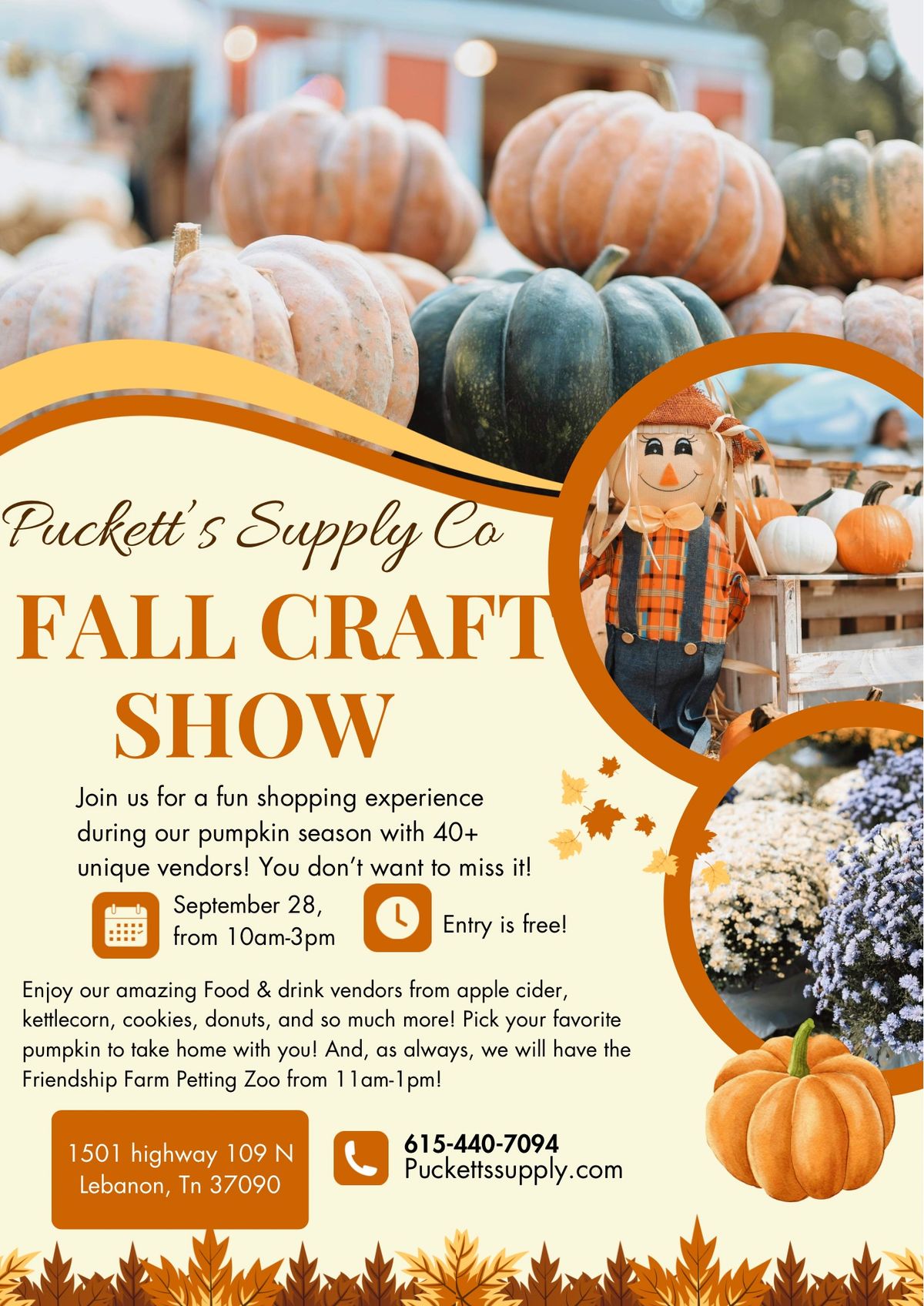 Puckett\u2019s Supply Co. Fall Craft Market Show\ud83c\udf41