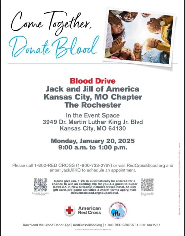 Blood Drive\ud83e\ude78Jack and Jill of America, KCMO Chapter 