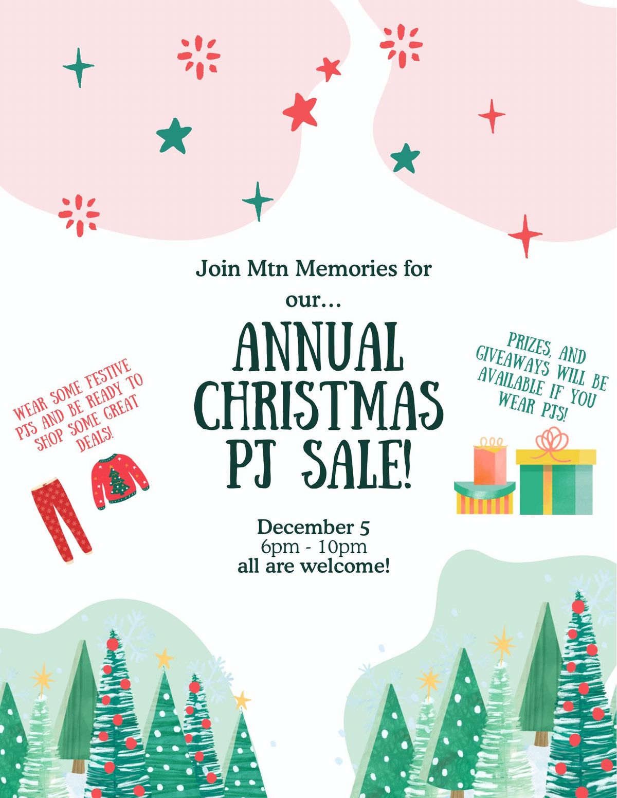 Mtn Memories Annual PJ Sale