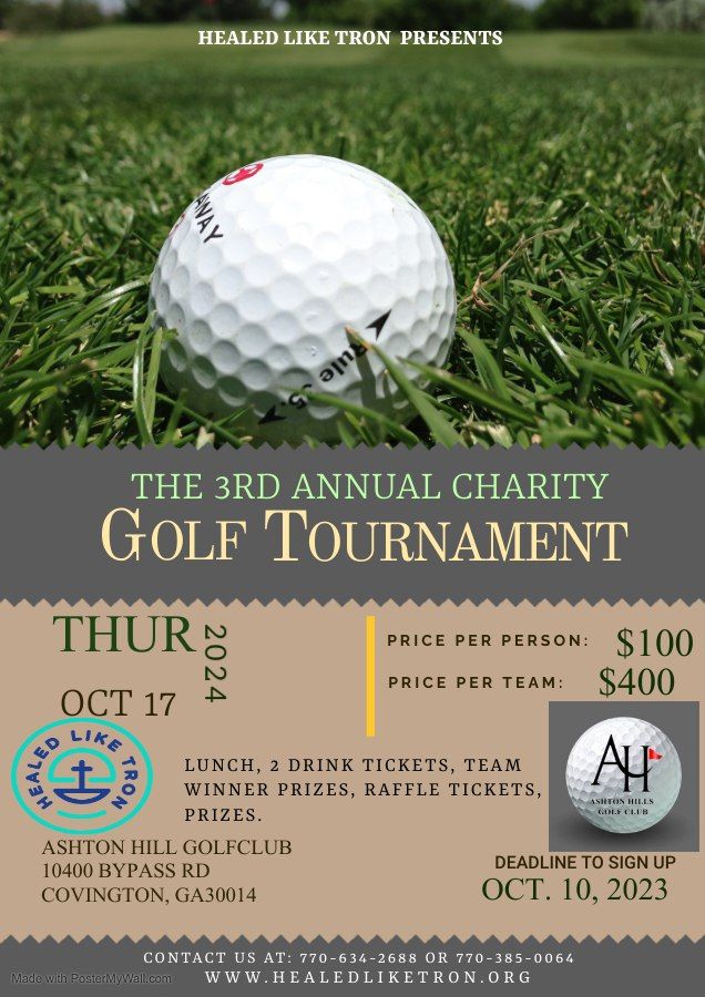 3rd Annual Healed Like Tron Golf Tournament