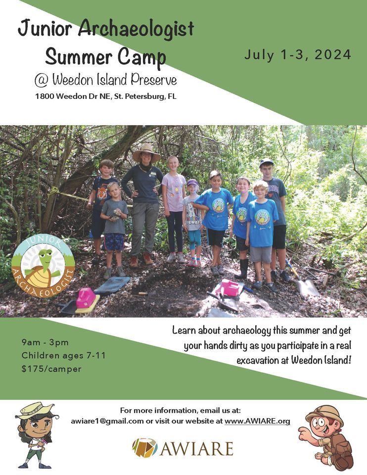 AWIARE Junior Archaeology Camp July 1-3, 2024