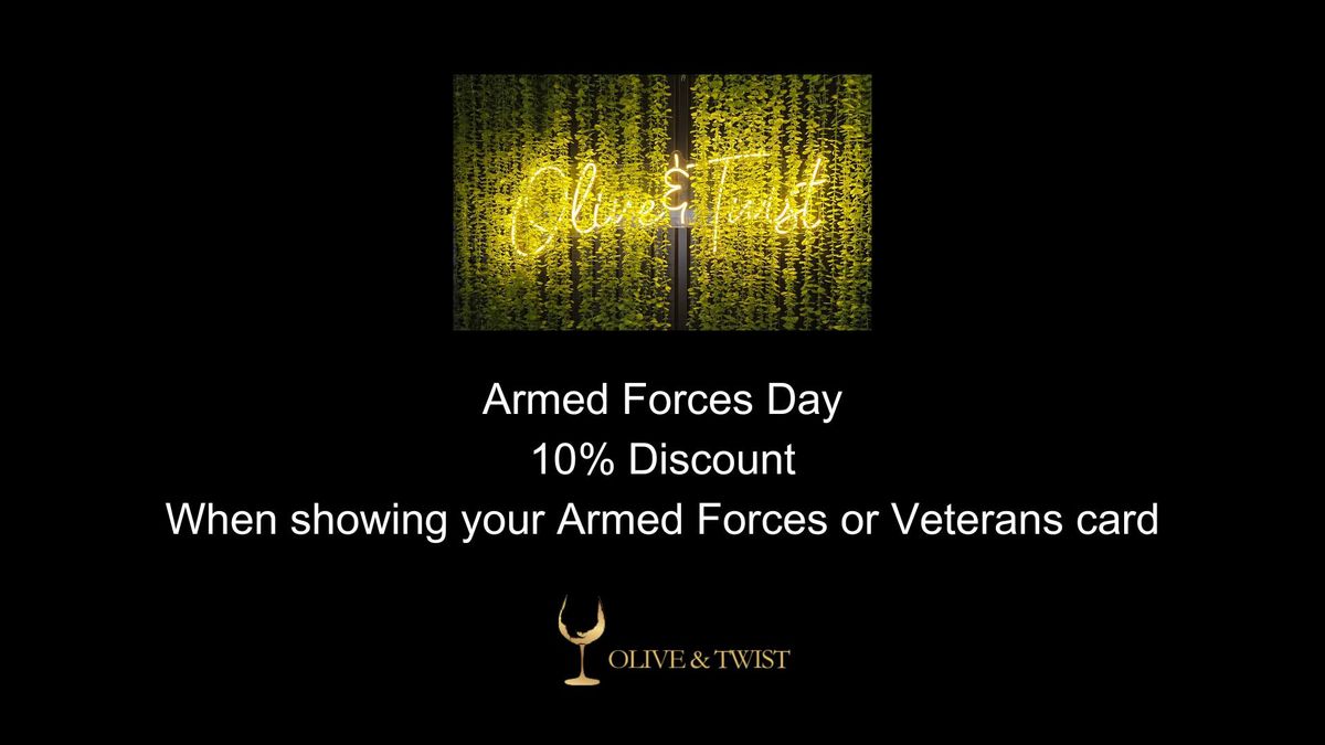 Olive & Twist Plymouth Armed Forces Day Discount