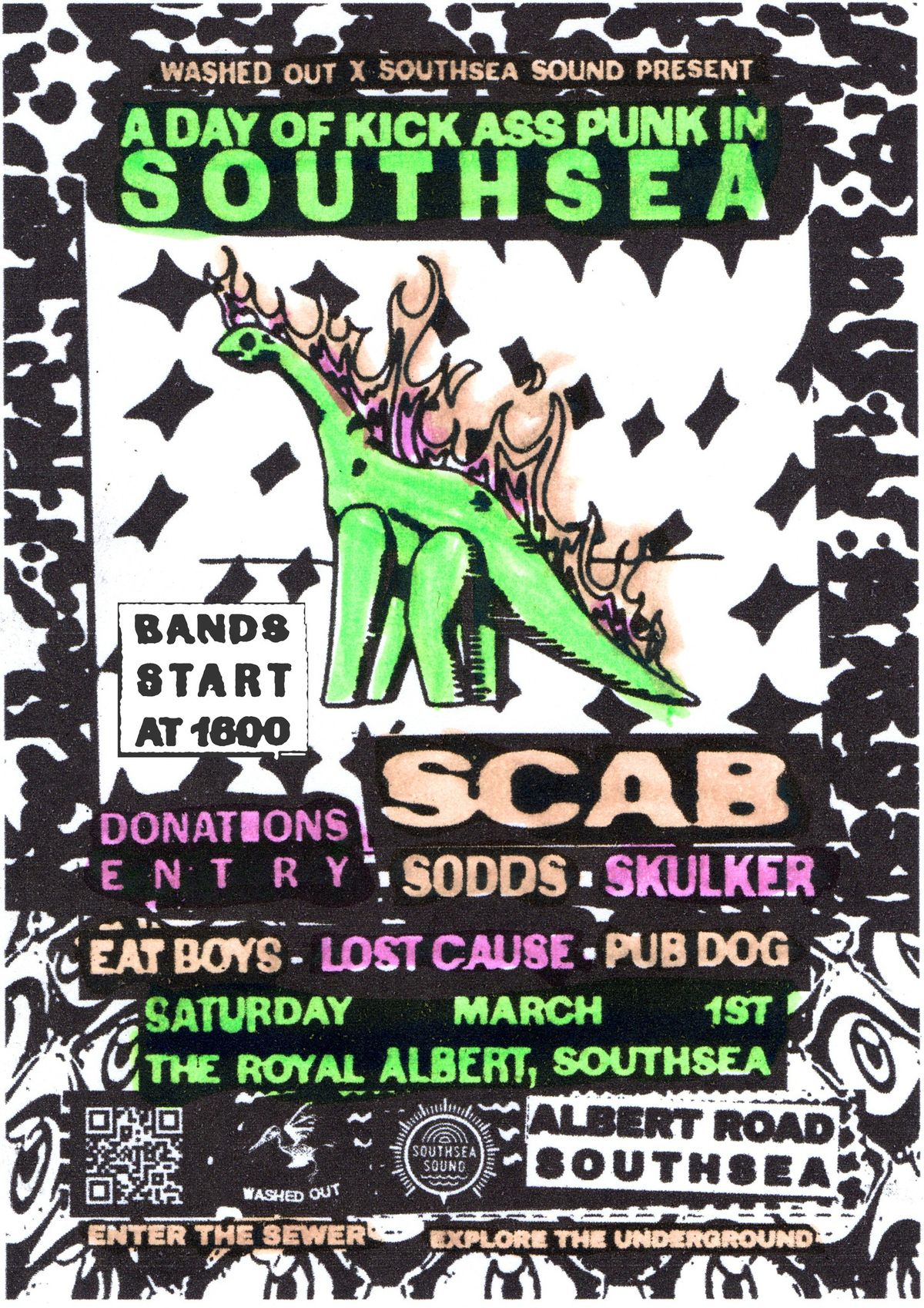 SCAB, SODDS, SKULKER, EATBOYS, LOST CAUSE, PUB DOG