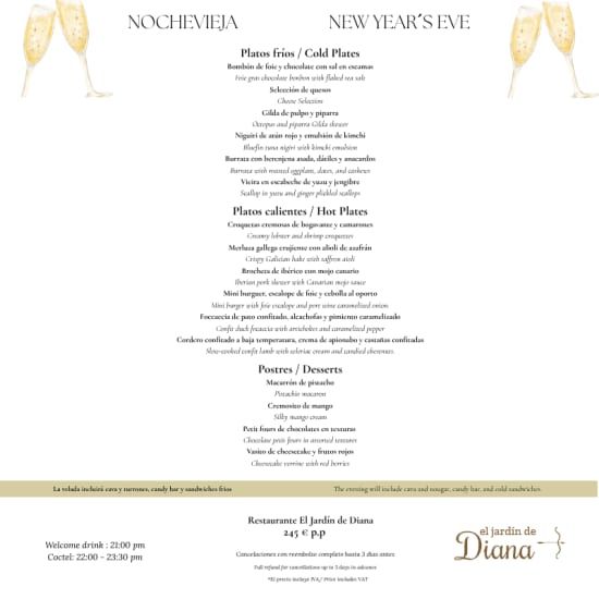 C\u00f3ctel y fiesta de Nochevieja en Jard\u00edn de Diana, Hyatt Centric Gran V\u00eda Hotel 5*