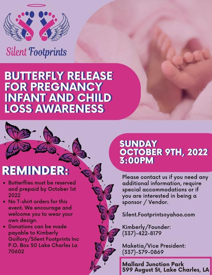 Silent Footprints Annual Pregnancy Infant and Child Loss Butterfly Release