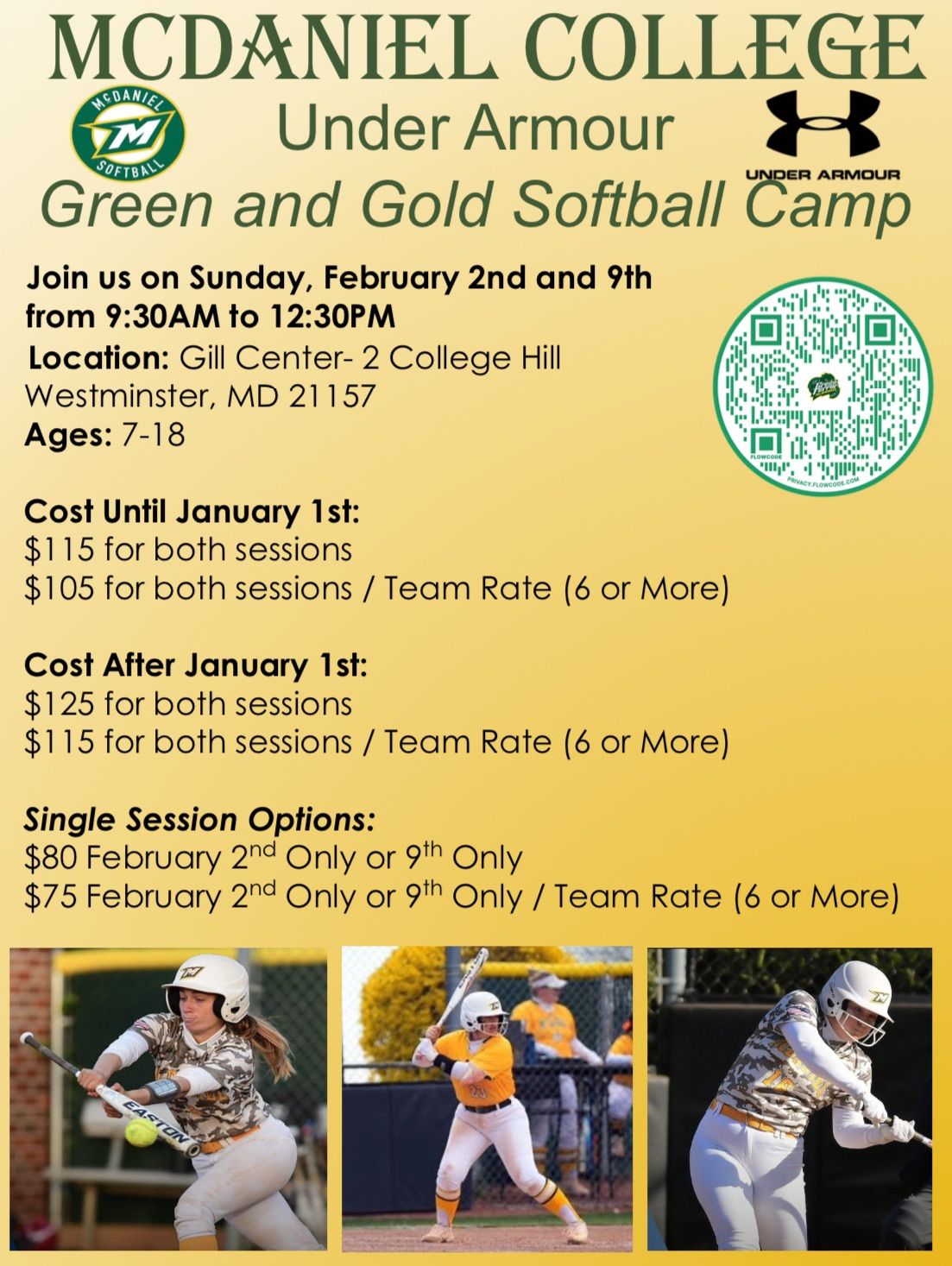 UA Green & Gold Softball Camp