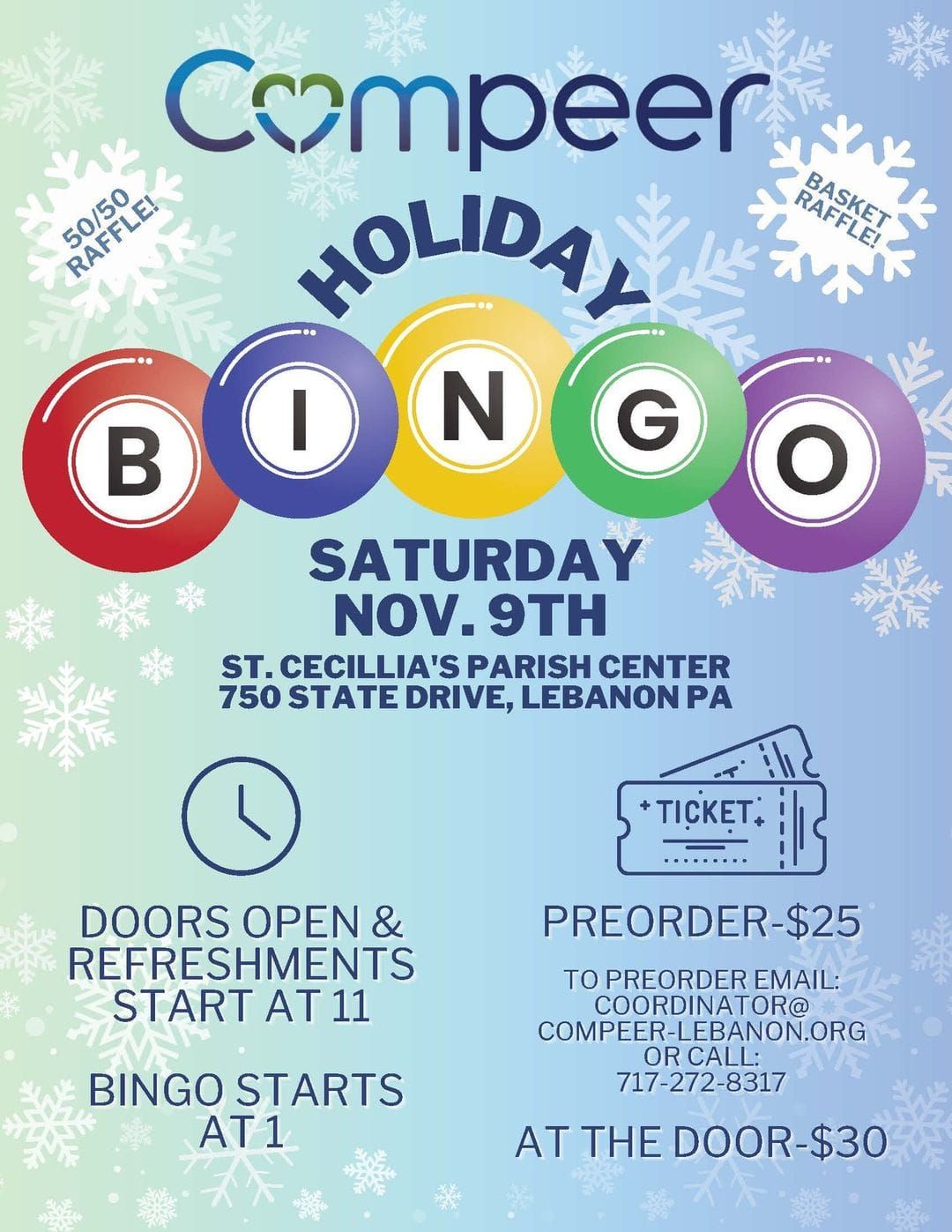 Compeer Lebanon Holiday Bingo 