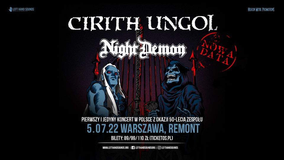 Cirith Ungol, Night Demon + supports - 5.07, Warszawa