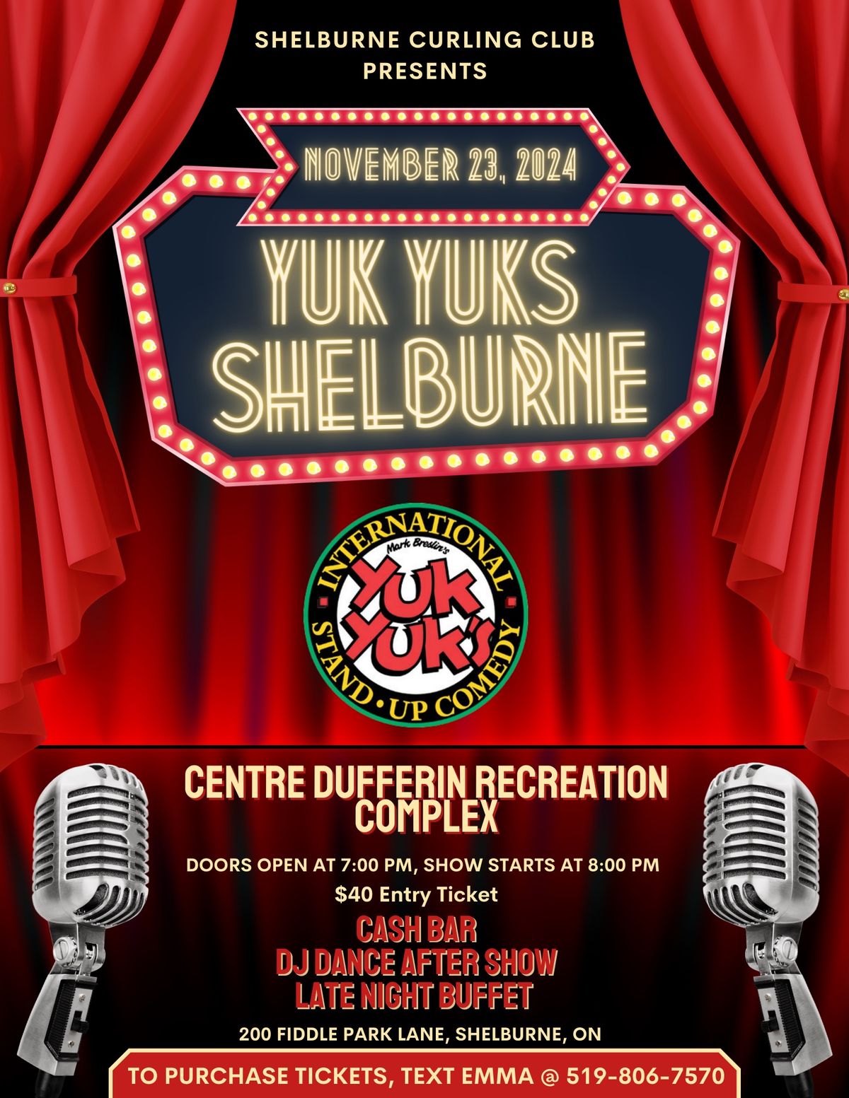 Yuk Yuk\u2019s Shelburne (SOLD OUT)