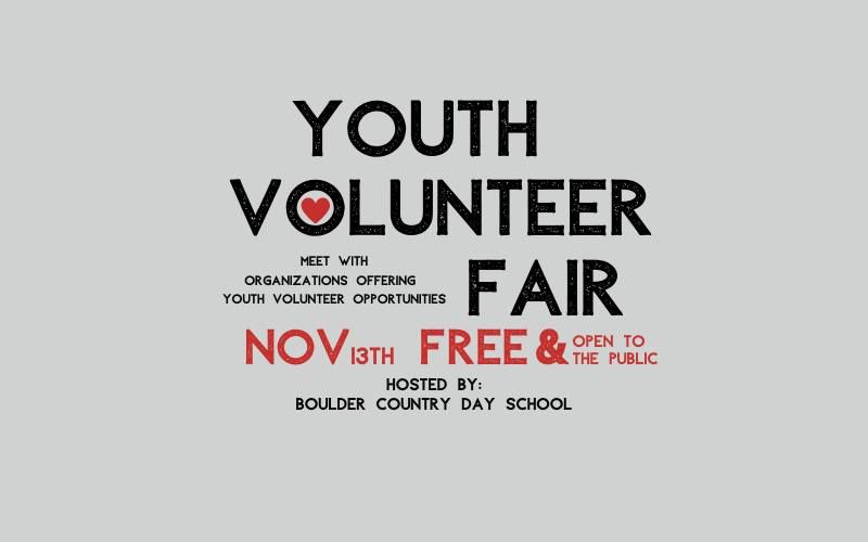 Youth Volunteer Fair for all Boulder County students