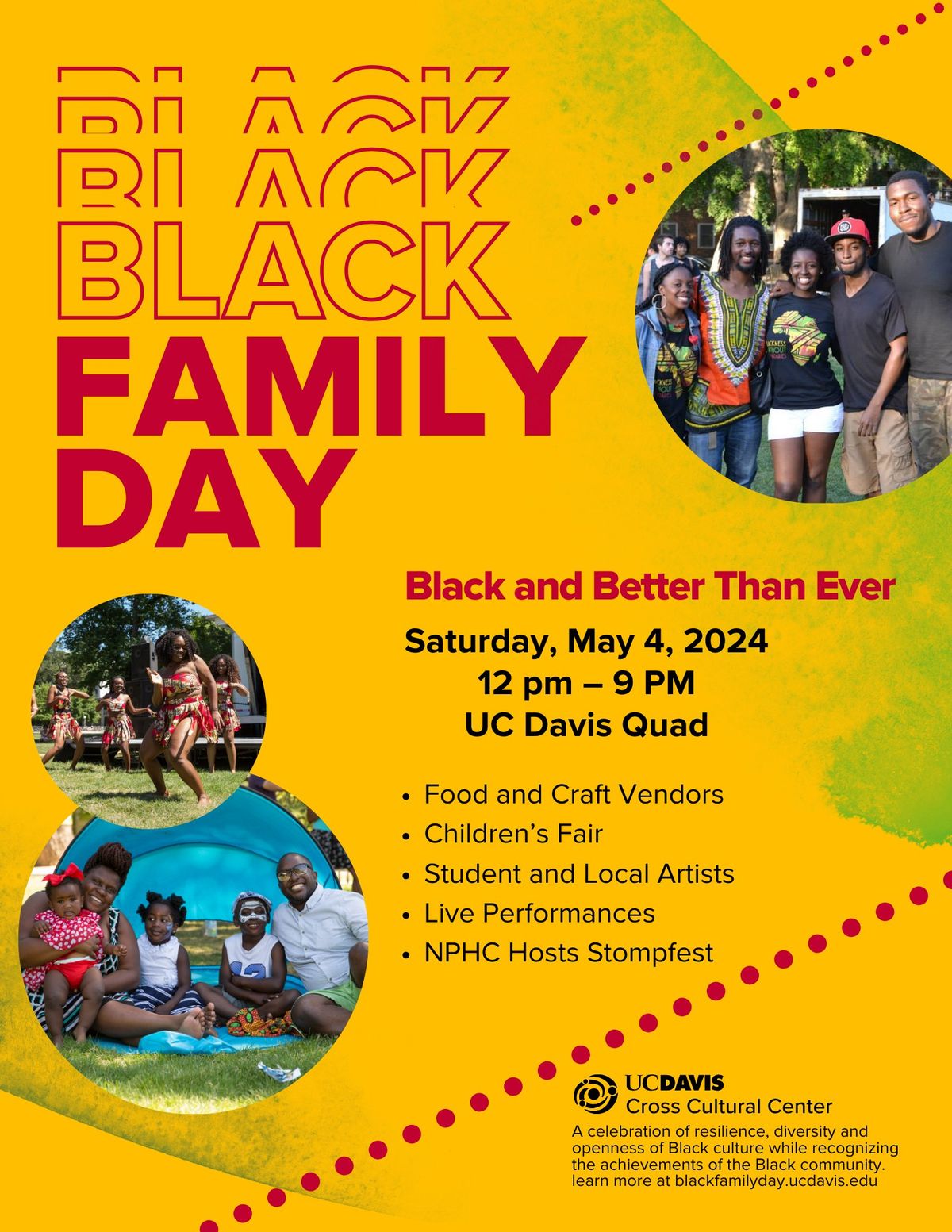 Come to UC Davis for Black Family Day!