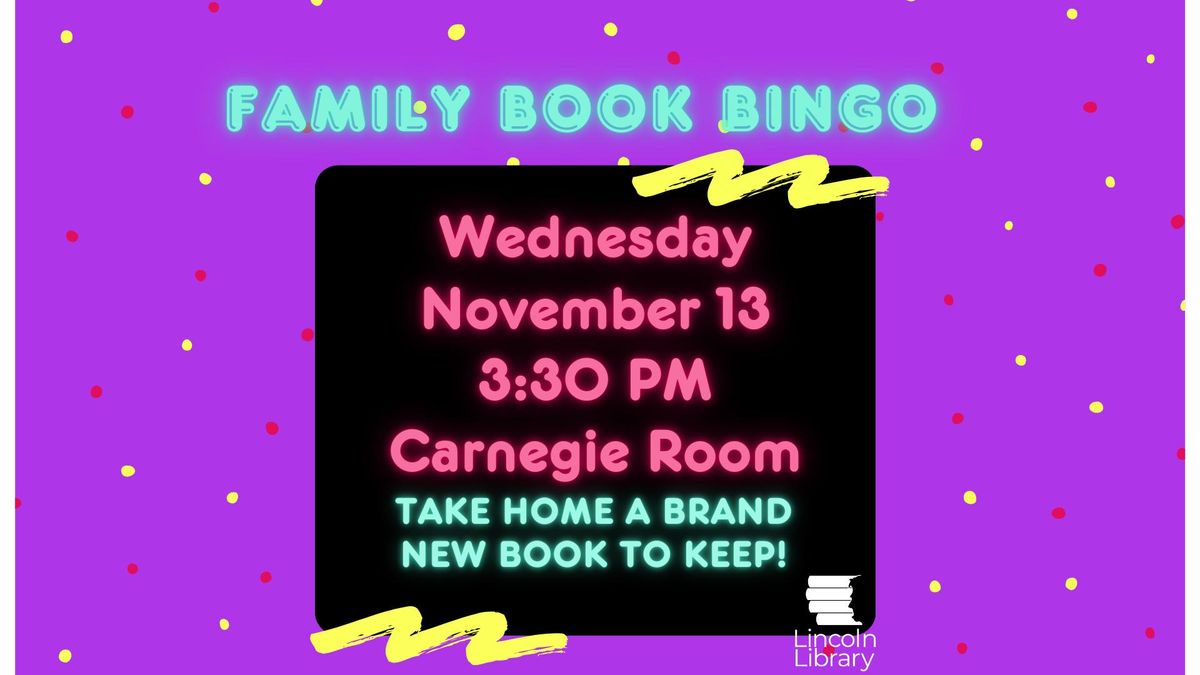 Family Reading Eve - Book Bingo!