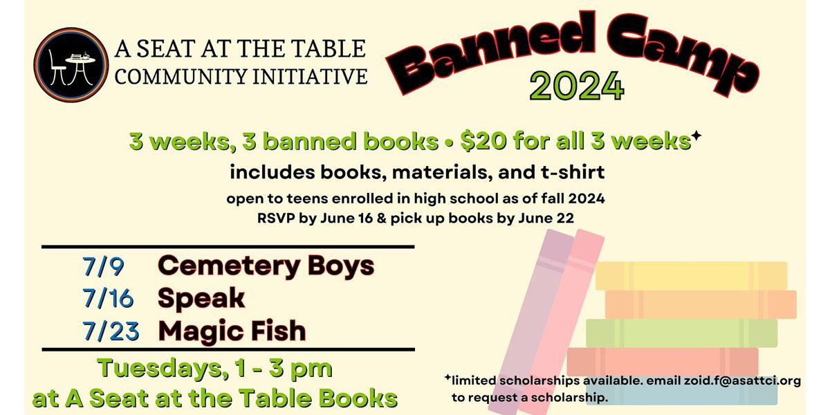 Banned Camp 2024 (a guided book talk & activity for high schoolers)