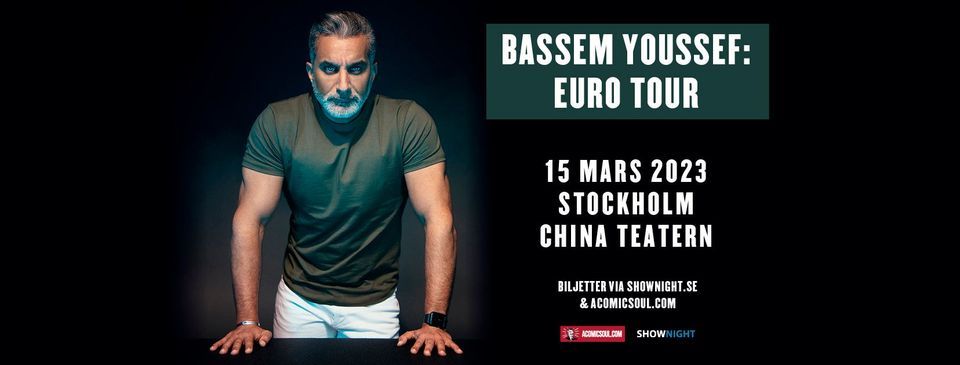 Bassem Youssef\/\/15. Mars\/\/China Teatern, Stockholm