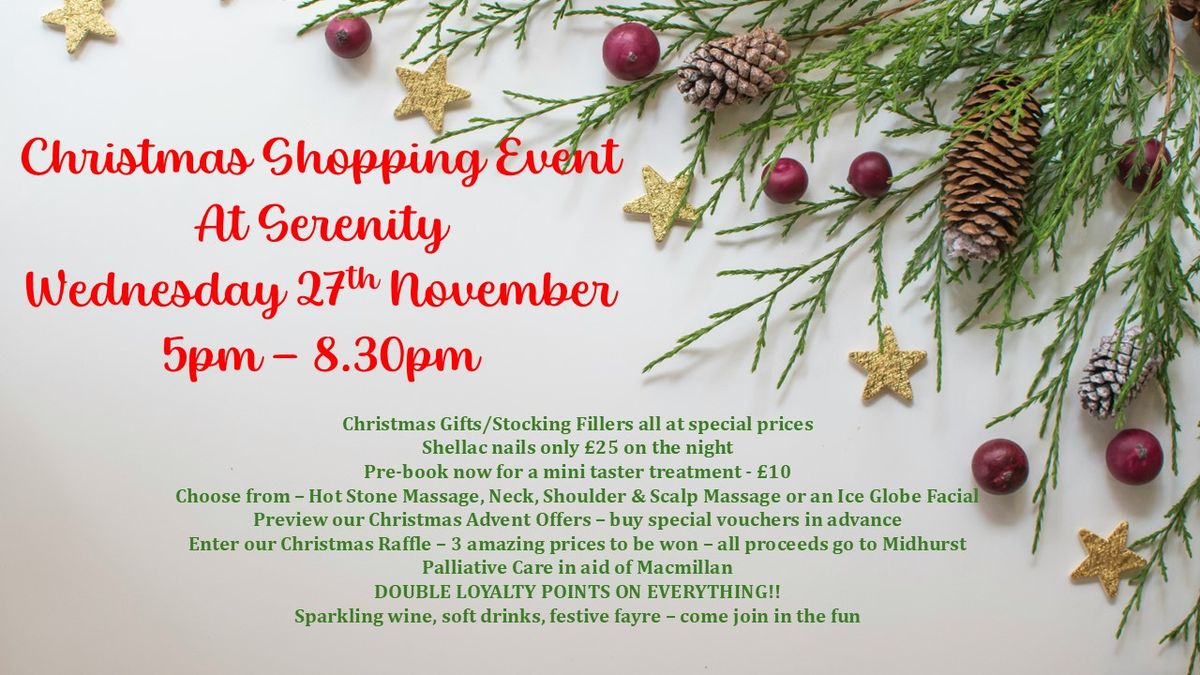 Our Christmas Shopping Evening