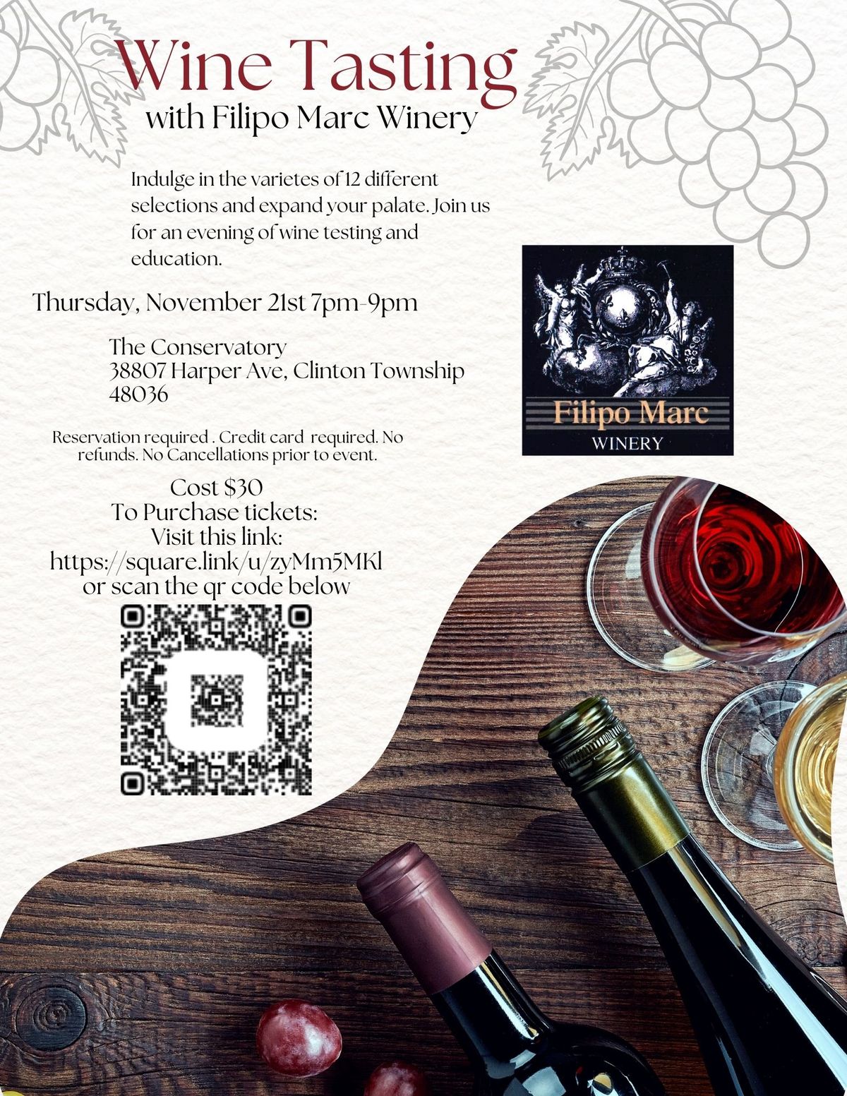 Filipo Marc Winery Presents: Wine Tasting