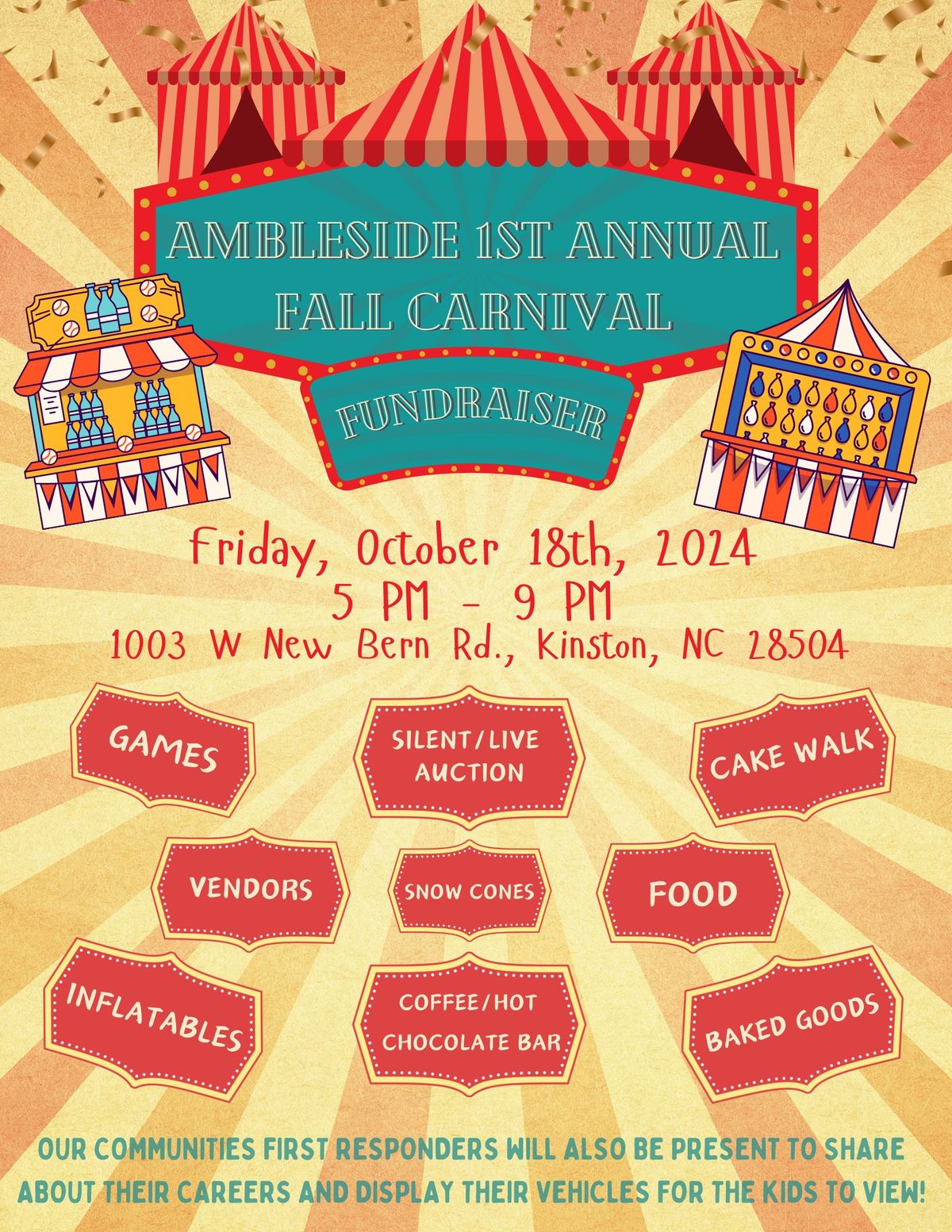 AMBLESIDE 1ST ANNUAL FALL CARNIVAL FUNDRAISER