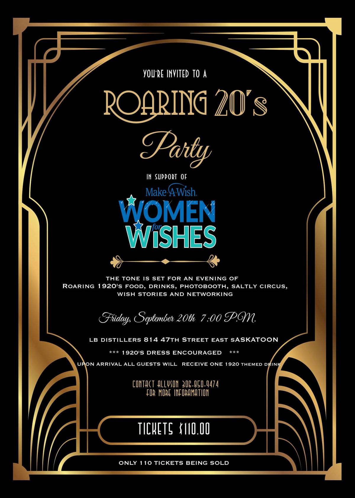 A Roaring 1920's party in support of Make-A-Wish 