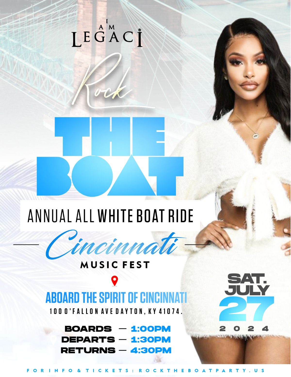 ROCK THE BOAT ANNUAL ALL WHITE BOAT RIDE PARTY CINCINNATI MUSIC