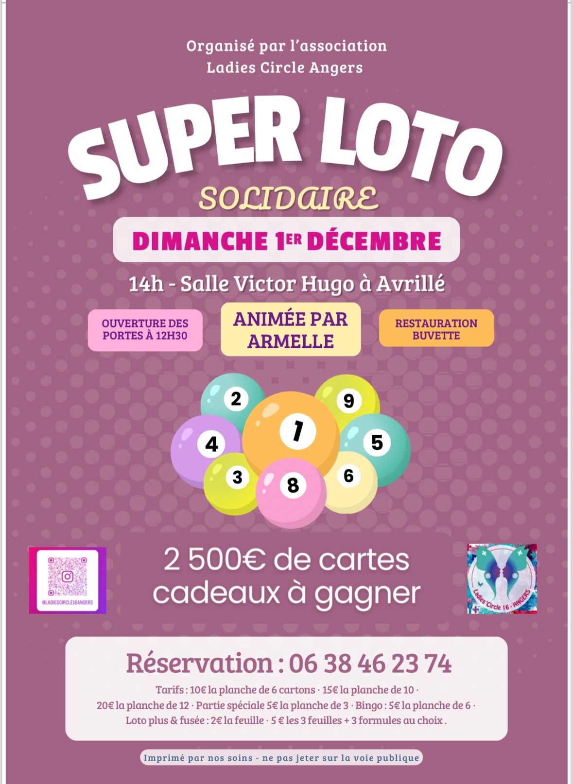 GRAND LOTO LADIES' CIRCLE Angers 