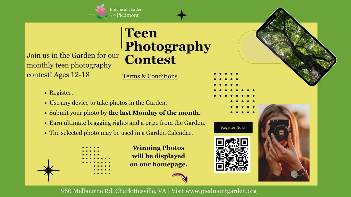 Teen Photography Contest Deadline