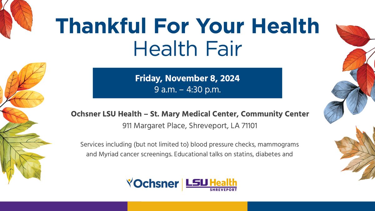 Thankful for Your Health - Health Fair