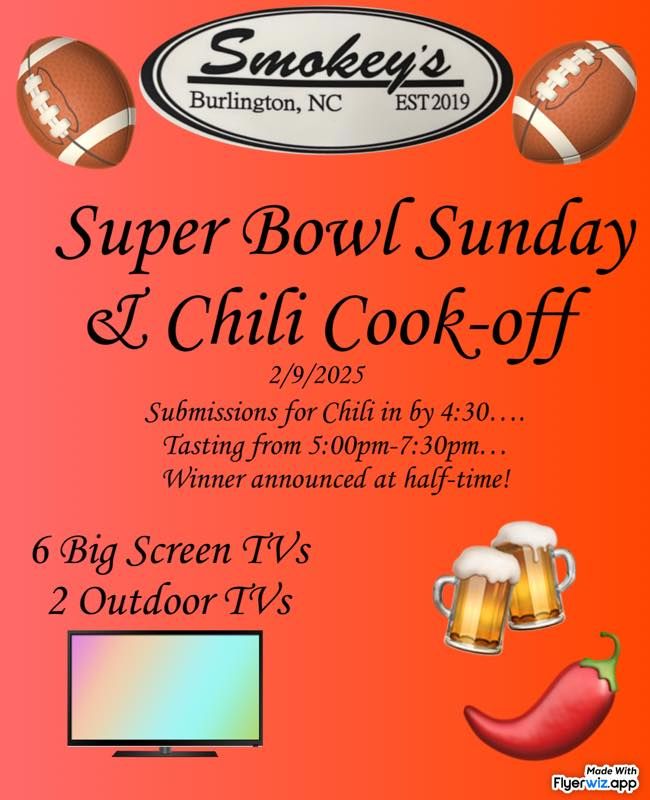 Chili cook-off \/ Super Bowl Sunday