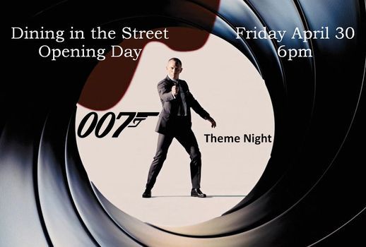 Opening Day Dining in the Street 007 James Bond Theme Night