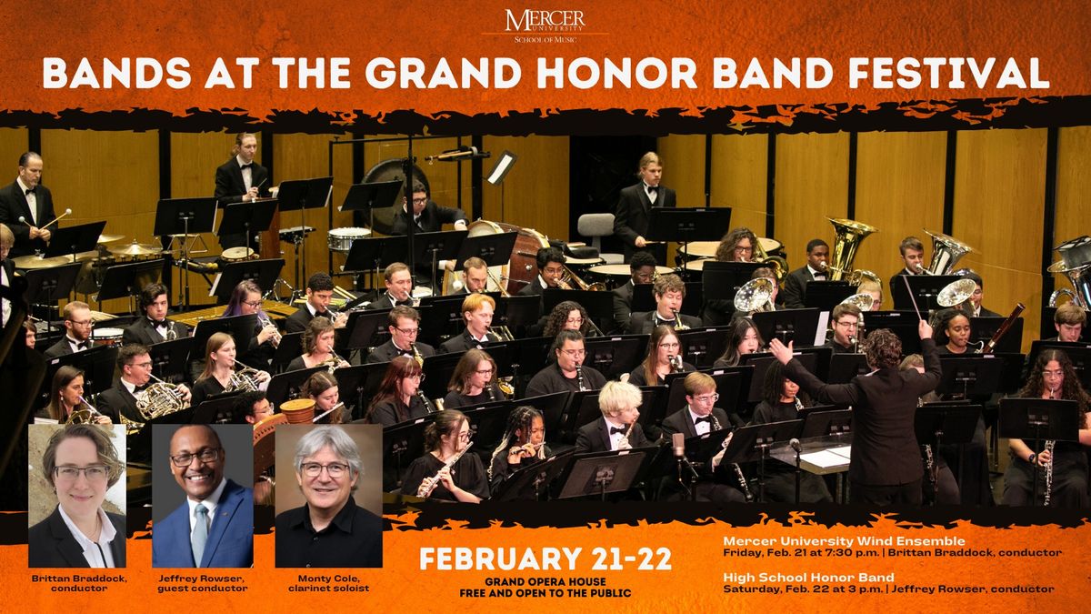 Bands at the Grand Honor Band Festival, presented by the Mercer University Wind Ensemble