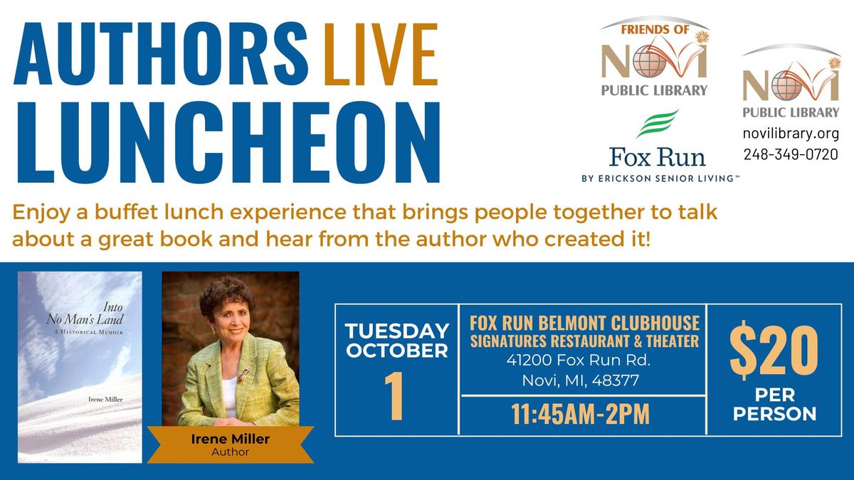 Authors Live Luncheon ft. Irene Miller