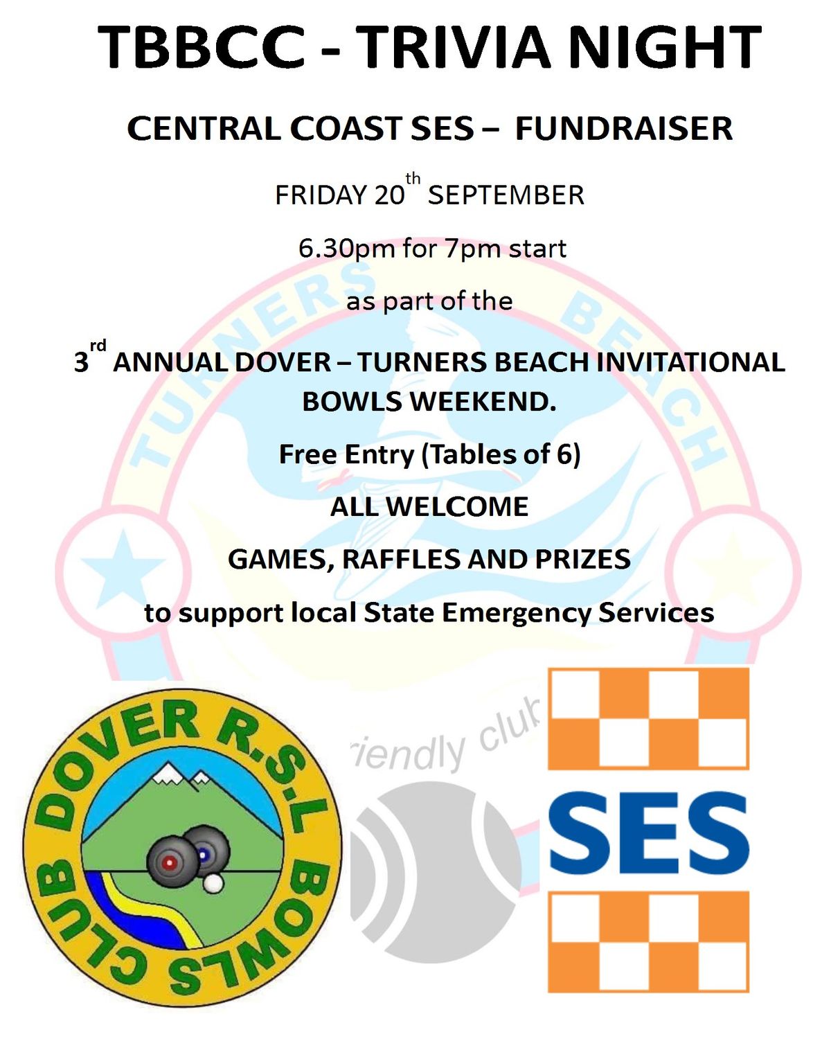 TBBCC Trivia Night - Local SES Fundraiser