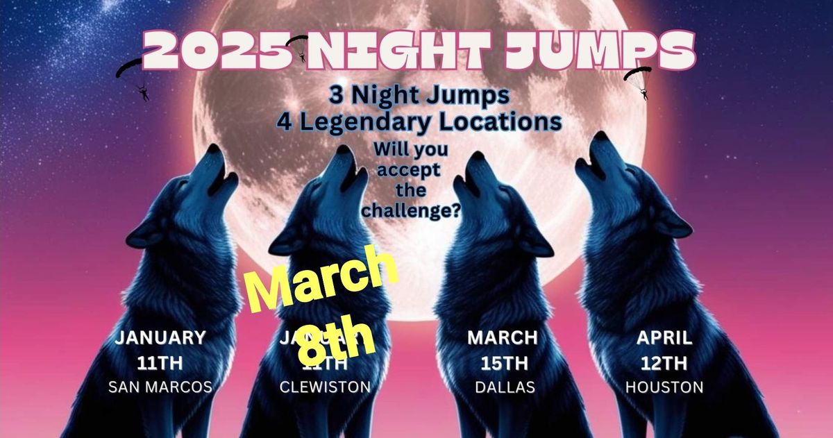 Skydive Spaceland Night Jump Challenge #1 (Clewiston) \/ 2024 - Make Up\/Make Up day! 