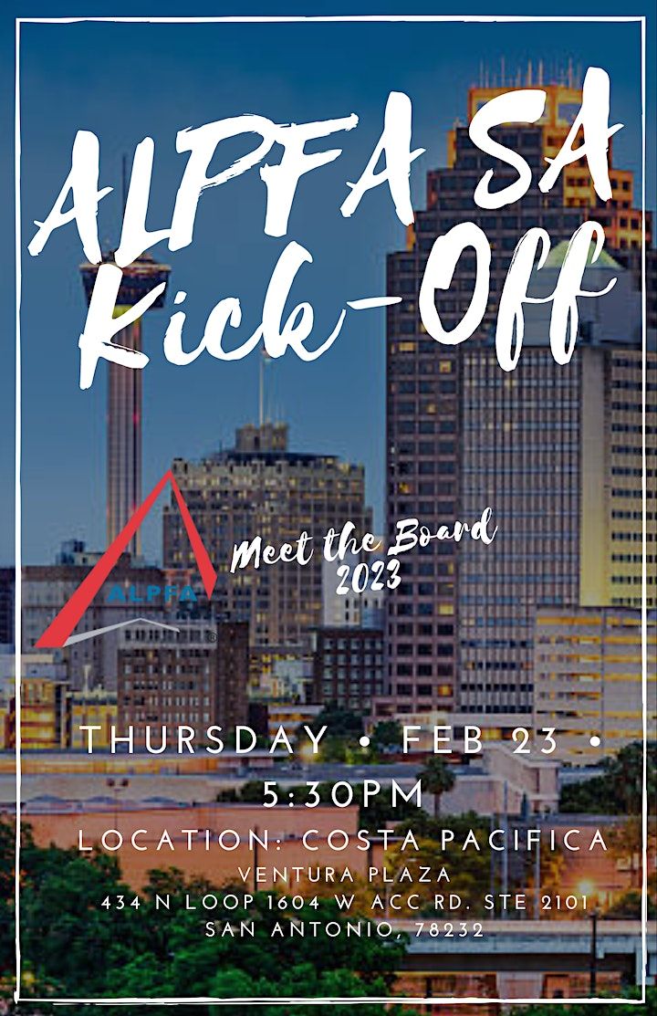 ALPFA SA KickOff Meet the Board 2023, 434 N Loop 1604 W Acc Rd, San