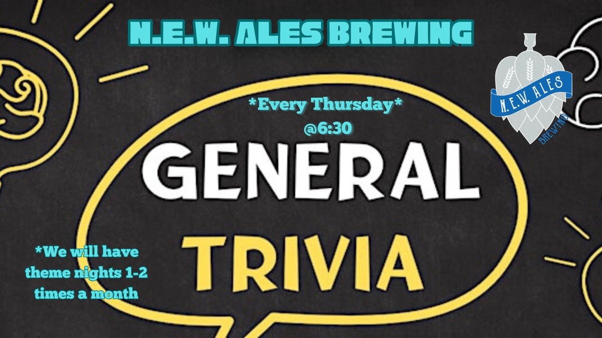 General Trivia Thursdays at N.E.W. Ales Brewing