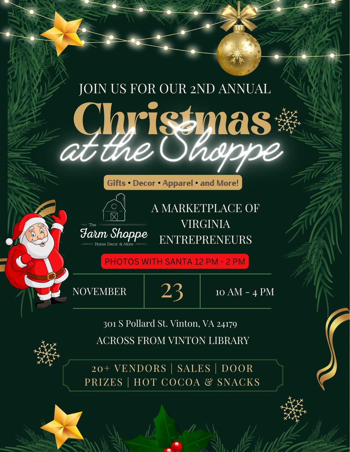 2nd Annual Christmas at the Shoppe